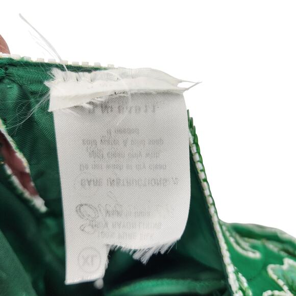 VINTAGE ANUJAN XL SILK ALL OVER BEADED FLORAL LEAF LONG SLEEVE BLOUSE - Picture 6 of 7